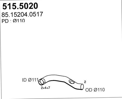 ASSO 515.5020 - Izplūdes caurule ps1.lv