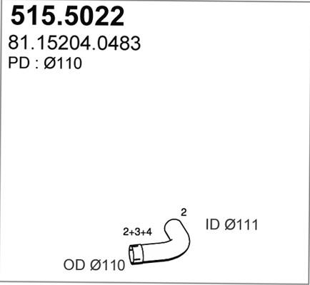 ASSO 515.5022 - Izplūdes caurule ps1.lv