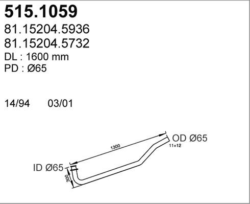 ASSO 515.1059 - Izplūdes caurule ps1.lv