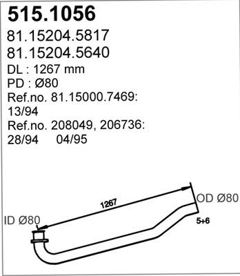 ASSO 515.1056 - Izplūdes caurule ps1.lv