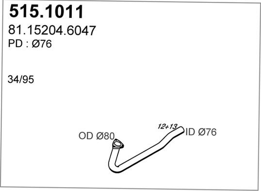 ASSO 515.1011 - Izplūdes caurule ps1.lv