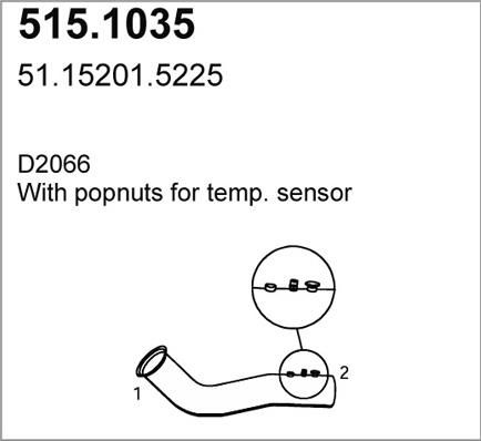 ASSO 515.1035 - Izplūdes caurule ps1.lv