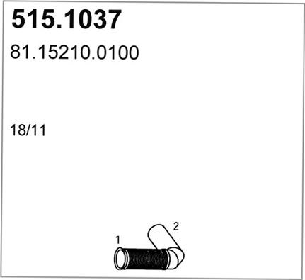 ASSO 515.1037 - Izplūdes caurule ps1.lv