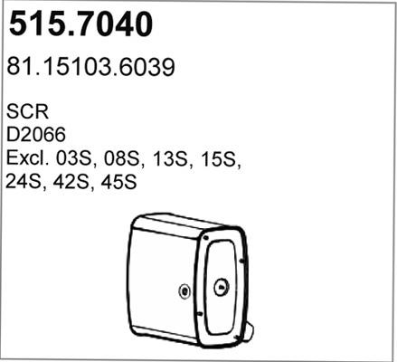 ASSO 515.7040 - Vidējais / Gala izpl. gāzu trokšņa slāpētājs ps1.lv