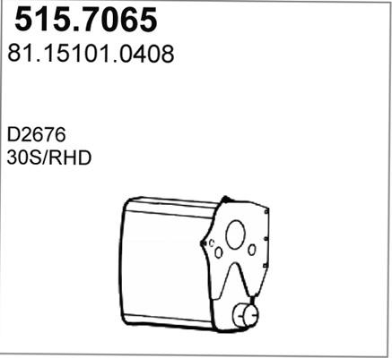 ASSO 515.7065 - Vidējais / Gala izpl. gāzu trokšņa slāpētājs ps1.lv