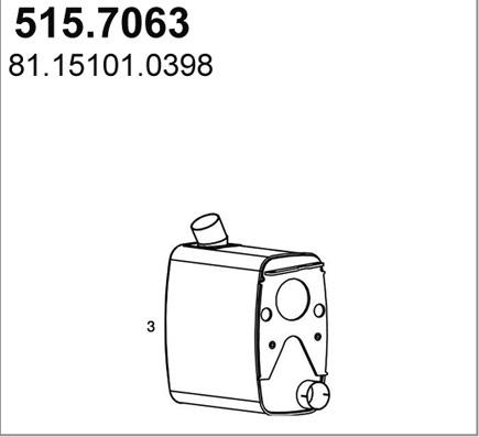 ASSO 515.7063 - Vidējais / Gala izpl. gāzu trokšņa slāpētājs ps1.lv