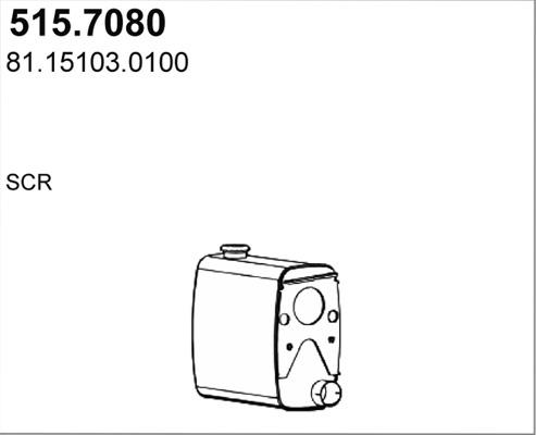 ASSO 515.7080 - Vidējais / Gala izpl. gāzu trokšņa slāpētājs ps1.lv