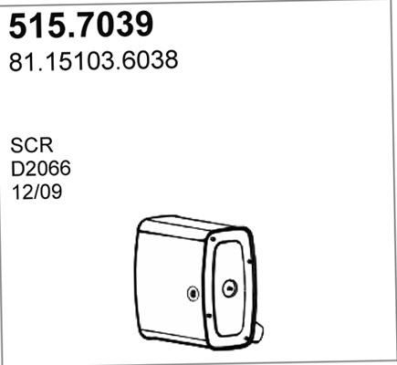 ASSO 515.7039 - Vidējais / Gala izpl. gāzu trokšņa slāpētājs ps1.lv