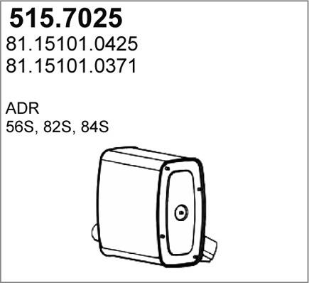 ASSO 515.7025 - Vidējais / Gala izpl. gāzu trokšņa slāpētājs ps1.lv