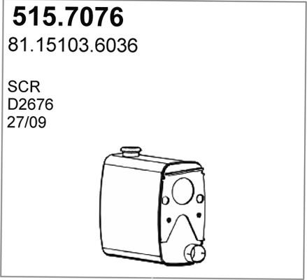 ASSO 515.7076 - Vidējais / Gala izpl. gāzu trokšņa slāpētājs ps1.lv
