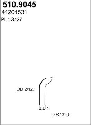 ASSO 510.9045 - Izplūdes caurule ps1.lv