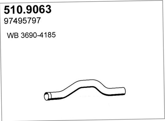 ASSO 510.9063 - Izplūdes caurule ps1.lv