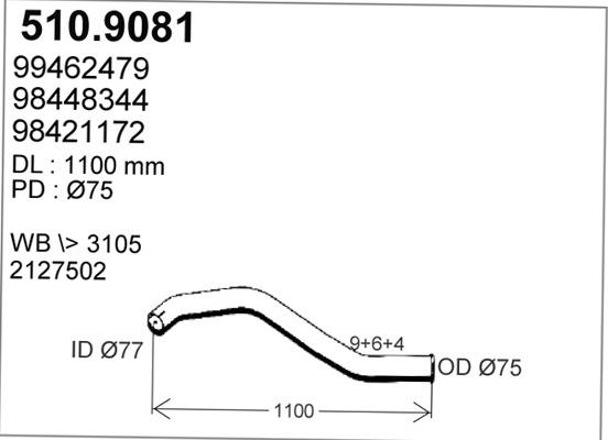 ASSO 510.9081 - Izplūdes caurule ps1.lv