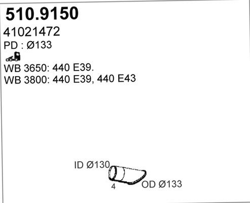 ASSO 510.9150 - Izplūdes caurule ps1.lv