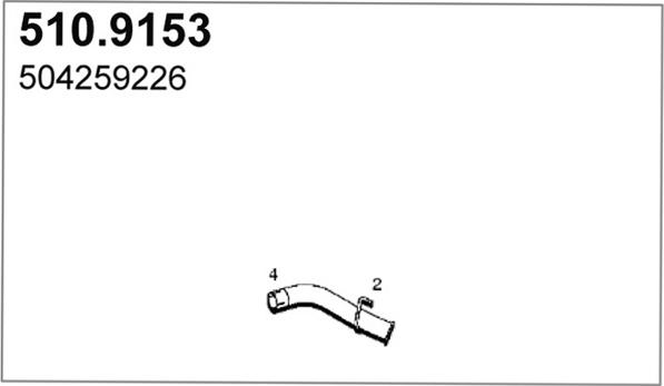 ASSO 510.9153 - Izplūdes caurule ps1.lv