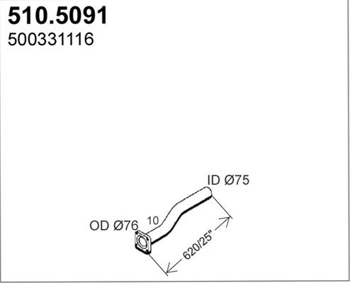 ASSO 510.5091 - Izplūdes caurule ps1.lv