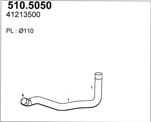 ASSO 510.5050 - Izplūdes caurule ps1.lv