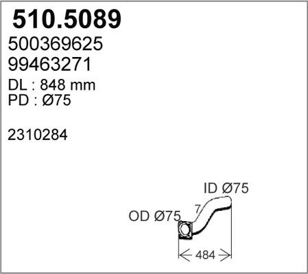 ASSO 510.5089 - Izplūdes caurule ps1.lv