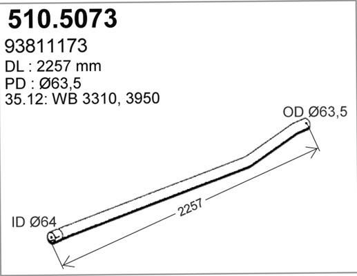 ASSO 510.5073 - Izplūdes caurule ps1.lv