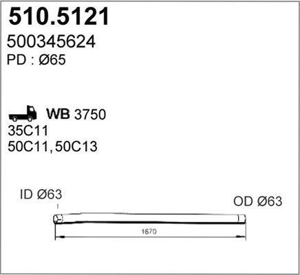 ASSO 510.5121 - Izplūdes caurule ps1.lv