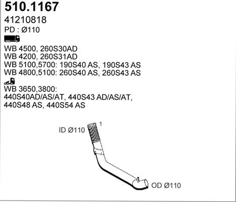 ASSO 510.1167 - Izplūdes caurule ps1.lv