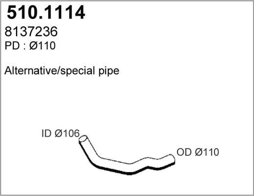 ASSO 510.1114 - Izplūdes caurule ps1.lv