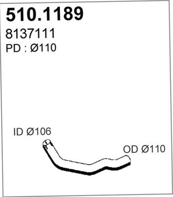 ASSO 510.1189 - Izplūdes caurule ps1.lv