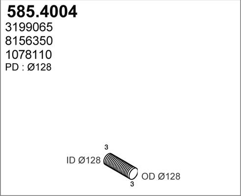 ASSO 585.4004 - Gofrēta caurule, Izplūdes gāzu sistēma ps1.lv