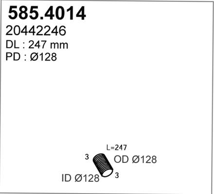 ASSO 585.4014 - Gofrēta caurule, Izplūdes gāzu sistēma ps1.lv