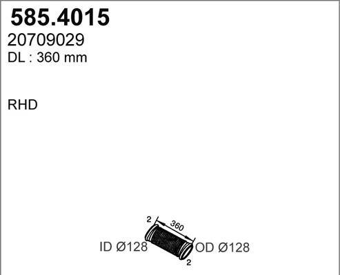 ASSO 585.4015 - Gofrēta caurule, Izplūdes gāzu sistēma ps1.lv