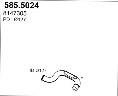 ASSO 585.5024 - Izplūdes caurule ps1.lv