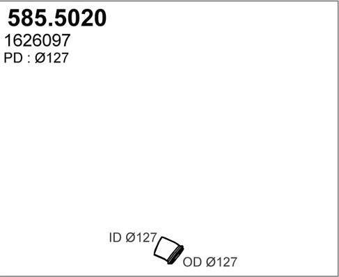 ASSO 585.5020 - Izplūdes caurule ps1.lv