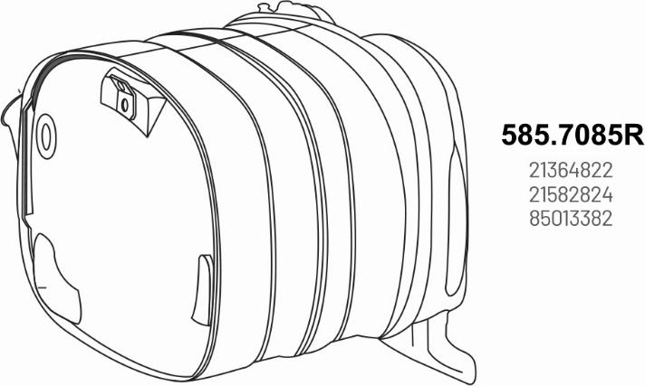 ASSO 585.7085R - Izplūdes gāzu sistēma ps1.lv