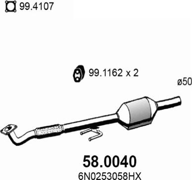 ASSO 58.0040 - Katalizators ps1.lv