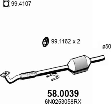 ASSO 58.0039 - Katalizators ps1.lv