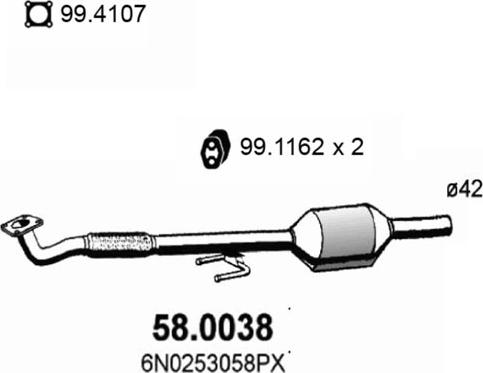 ASSO 58.0038 - Katalizators ps1.lv