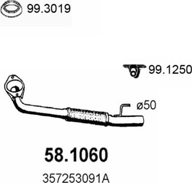 ASSO 58.1060 - Izplūdes caurule ps1.lv