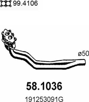 ASSO 58.1036 - Izplūdes caurule ps1.lv