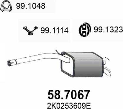 ASSO 58.7067 - Izplūdes gāzu trokšņa slāpētājs (pēdējais) ps1.lv