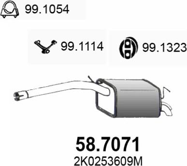 ASSO 58.7071 - Izplūdes gāzu trokšņa slāpētājs (pēdējais) ps1.lv