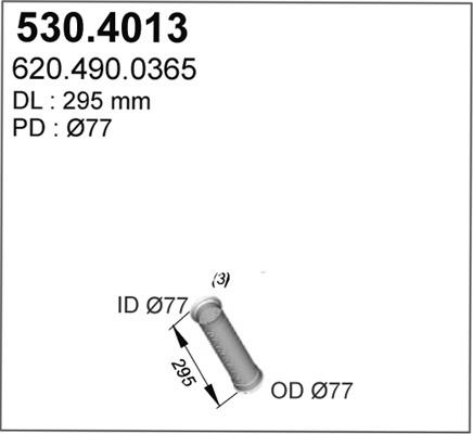 ASSO 530.4013 - Gofrēta caurule, Izplūdes gāzu sistēma ps1.lv