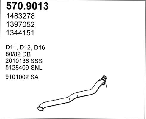 ASSO 570.9013 - Izplūdes caurule ps1.lv