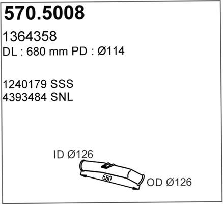 ASSO 570.5008 - Izplūdes caurule ps1.lv