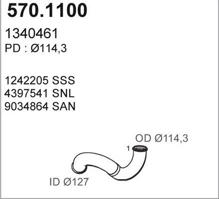 ASSO 570.1100 - Izplūdes caurule ps1.lv