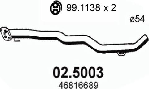 ASSO 02.5003 - Izplūdes caurule ps1.lv