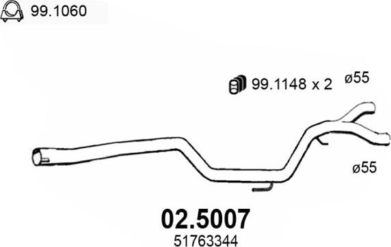 ASSO 02.5007 - Izplūdes caurule ps1.lv