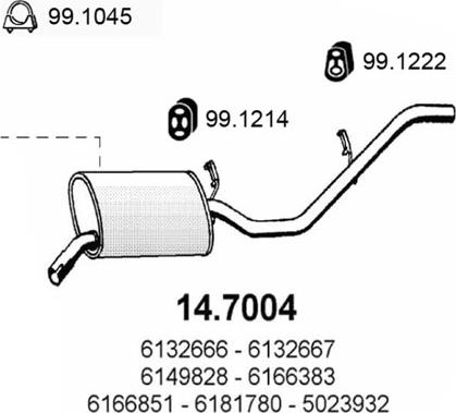 ASSO 14.7004 - Izplūdes gāzu trokšņa slāpētājs (pēdējais) ps1.lv