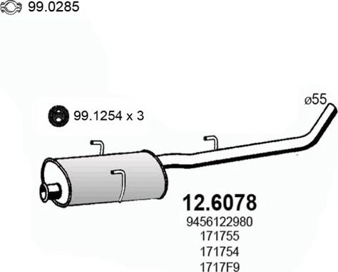 ASSO 12.6078 - Vidējais izpl. gāzu trokšņa slāpētājs ps1.lv