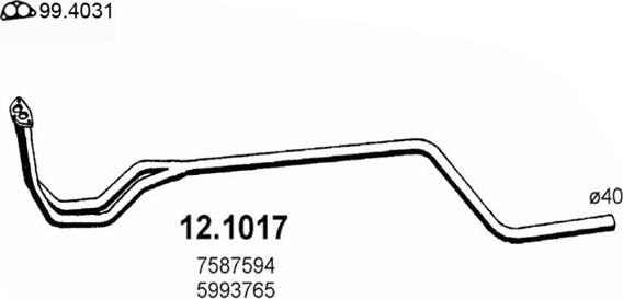 ASSO 12.1017 - Izplūdes caurule ps1.lv