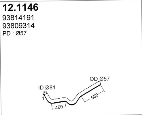 ASSO 12.1146 - Izplūdes caurule ps1.lv